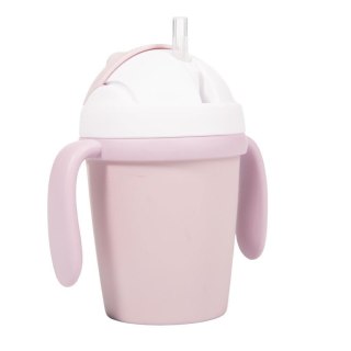 B-Kubek do picia ze słomką BIOplastik CPLA pink