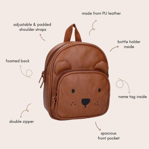 Plecak dla dzieci Beary Excited cognac KIDZROOM