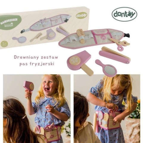 Drewniany zestaw MAŁY FRYZJER dla dzieci DANTOY