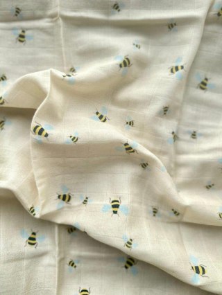 Kocyk muślinowy Swaddle Honeybee 100x100 cm
