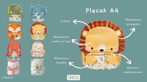 Plecak dla dzieci A4 Ośmiornica SASSI