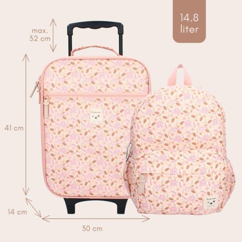Walizka dla dzieci KIDZROOM Memories Flowers Pink