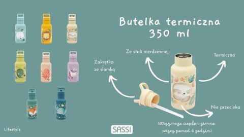 Butelka termiczna 350 ml Jednorożec SASSI