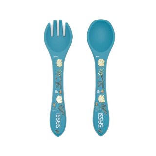 Sztućce silikonowe dla dzieci zestaw Słonik SASSI