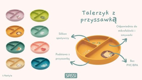 Talerz silikonowy z przyssawką Ośmiornica SASSI