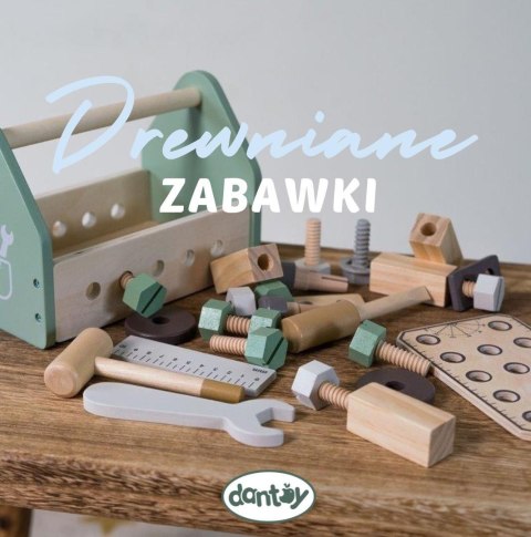 Drewniana skrzynka z narzędziami DANTOY 26 części
