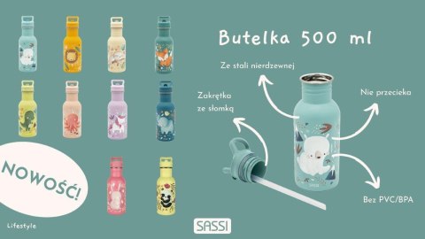 Butelka na wodę bidon 500 ml Panda SASSI