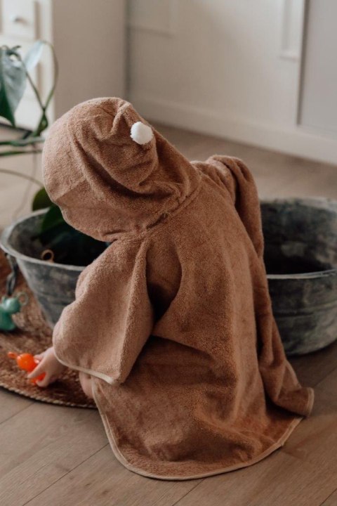 Ponczo kąpielowe, okrycie z kapturem Oak Beige