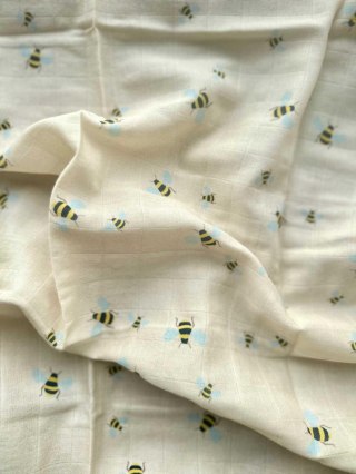 Kocyk pieluszka muślinowa Swaddle Honeybee 100x100