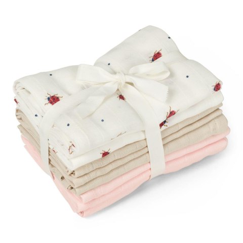 Muślinowe pieluszki 6 pack 70x70 cm Ladybug