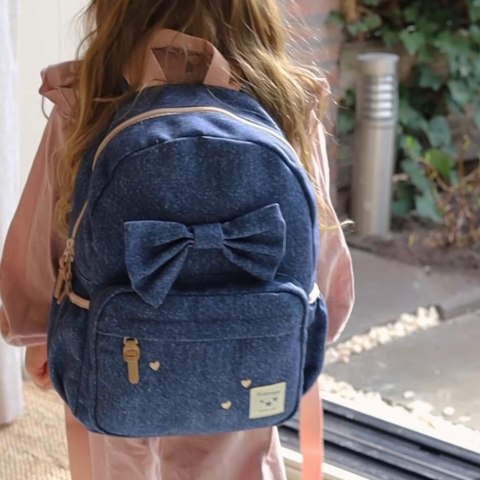 Plecak dla dzieci L Bow blue jeans KIDZROOM