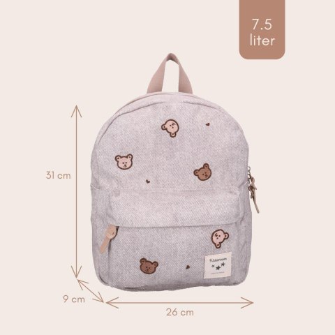 Plecak dla dzieci Teddy Bears grey jeans KIDZROOM