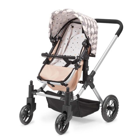 Wózek dla lalek premium 3 w 1, gondola, spacerówka i nosidełko, Skrallan