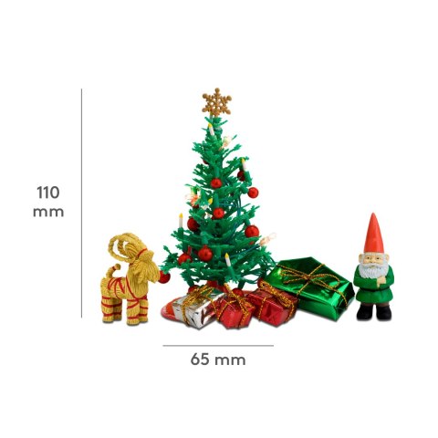 Dekoracje domku dla lalek święta zestaw, choinka, Boże Narodzenie, Lundby