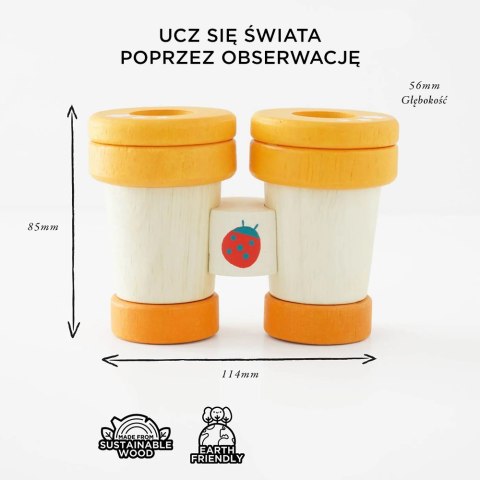 Drewniana lornetka zabawka sensoryczna dla dzieci, kalejdoskop, Le Toy Van