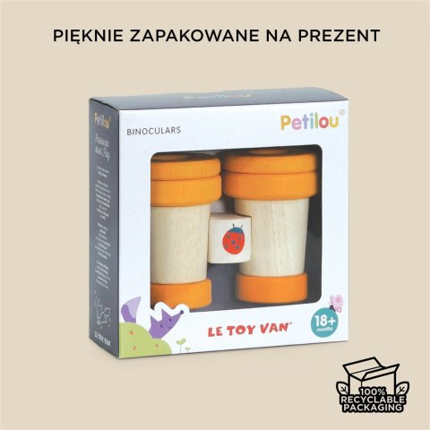 Drewniana lornetka zabawka sensoryczna dla dzieci, kalejdoskop, Le Toy Van