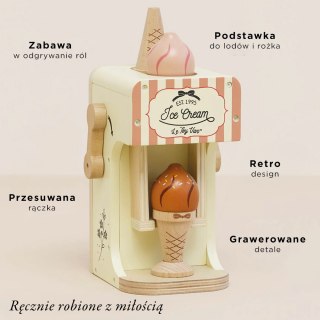 Drewniana maszynka do robienia lodów, lody do zabawy, lodziarnia Le Toy Van