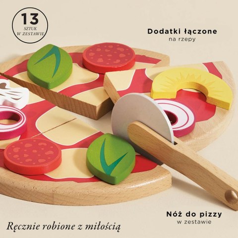 Drewniana pizza zabawka dla dzieci, odgrywanie ról, gotowanie, Le Toy Van