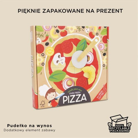 Drewniana pizza zabawka dla dzieci, odgrywanie ról, gotowanie, Le Toy Van