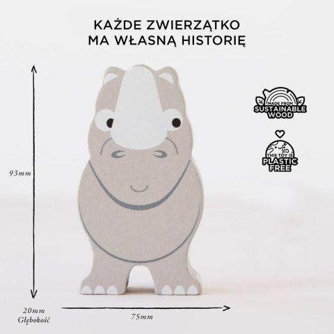 Drewniane figurki zwierzątka afrykańskie, zabawka układanka, Le Toy Van