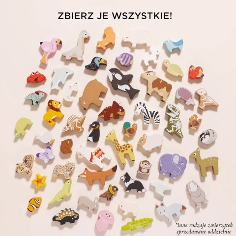 Drewniane figurki zwierzątka afrykańskie, zabawka układanka, Le Toy Van