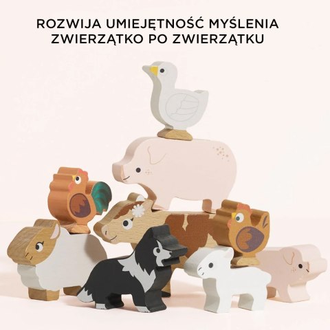 Drewniane figurki zwierzątka wiejskie, zabawka układanka, dzieci Le Toy Van