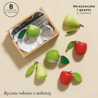 Drewniane jabłka i gruszki w skrzynce, zabawka dla dzieci, sklep Le Toy Van