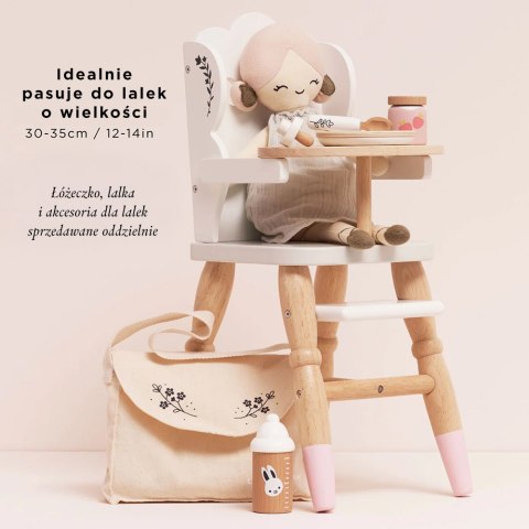 Drewniane krzesełko do karmienia lalek, zabawka, dzieci, Le Toy Van