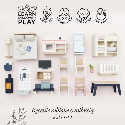 Drewniane mebelki do domku dla lalek Le Toy Van – duży zestaw