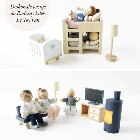 Drewniane mebelki do domku dla lalek Le Toy Van – duży zestaw