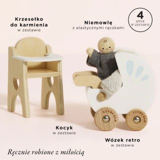 Drewniane mebelki do domku dla lalek zestaw z lalką, zabawka, Le Toy Van