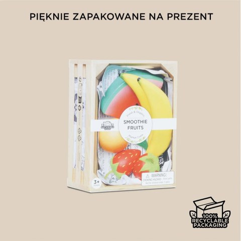 Drewniane owoce w skrzynce, zabawka dla dzieci, stragan, sklep Le Toy Van