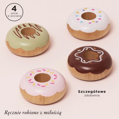 Drewniane pączki zestaw, zabawka donut, gotowanie, cukiernia, Le Toy Van