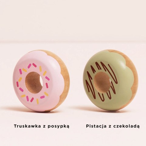 Drewniane pączki zestaw, zabawka donut, gotowanie, cukiernia, Le Toy Van