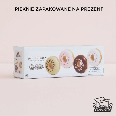 Drewniane pączki zestaw, zabawka donut, gotowanie, cukiernia, Le Toy Van