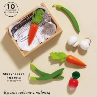 Drewniane warzywa w skrzynce, zabawka dla dzieci, stragan, sklep Le Toy Van