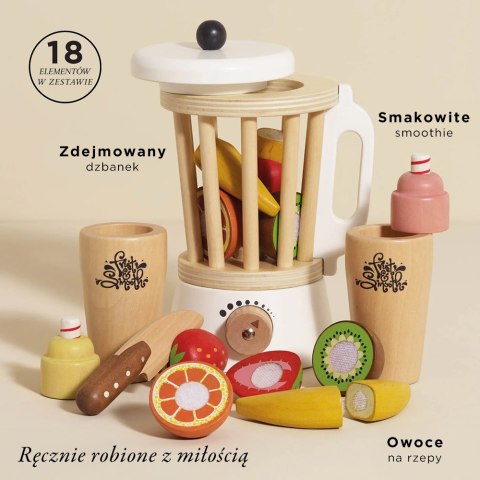 Drewniany blender + zestaw owoców Fruit & Smooth, zabawka dzieci Le Toy Van