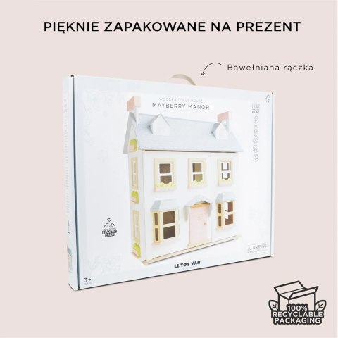 Drewniany domek dla lalek Mayberry Manor, zabawka dla dzieci, Le Toy Van