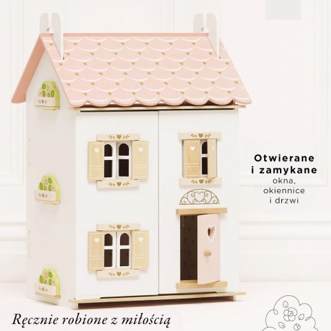 Drewniany domek dla lalek Rose Heart, zabawka dla dzieci, domki, Le Toy Van