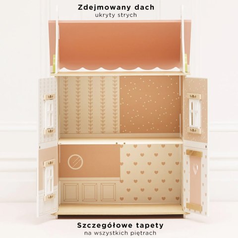 Drewniany domek dla lalek Rose Heart, zabawka dla dzieci, domki, Le Toy Van