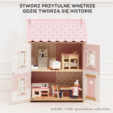 Drewniany domek dla lalek Rose Heart, zabawka dla dzieci, domki, Le Toy Van