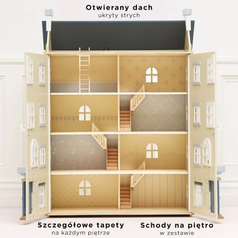 Drewniany domek duży dla lalek Palace zabawka, domek XXL Le Toy Van