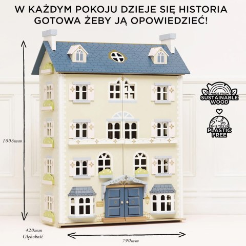 Drewniany domek duży dla lalek Palace zabawka, domek XXL Le Toy Van