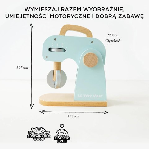 Drewniany mikser z akcesoriami, zabawka dla dzieci, gotowanie, Le Toy Van