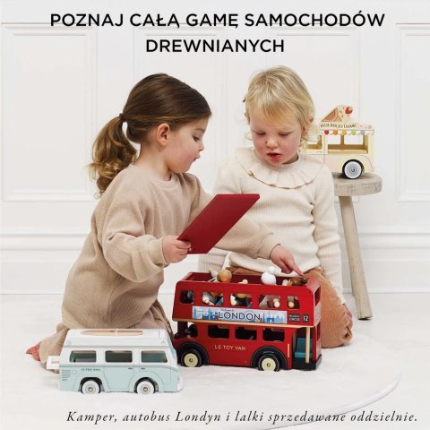 Drewniany samochód retro lodziarnia Dolly, zabawka dla dzieci, Le Toy Van