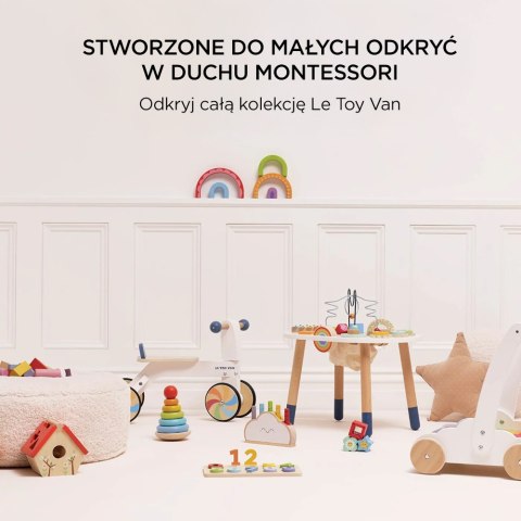 Drewniany sorter kształtów domek dla ptaków, zabawka edukacyjna, Le Toy Van