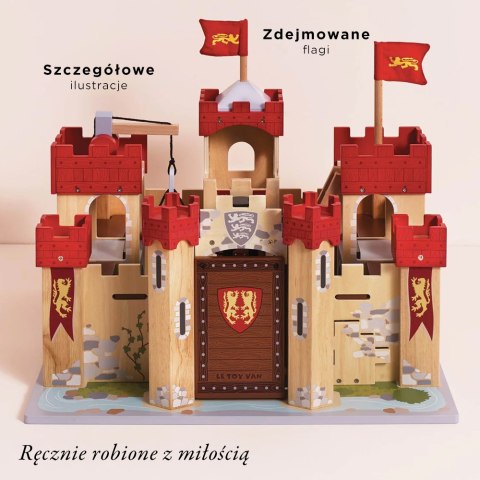 Drewniany zamek Lionheart, zabawka dla dzieci, domek dla lalek, Le Toy Van