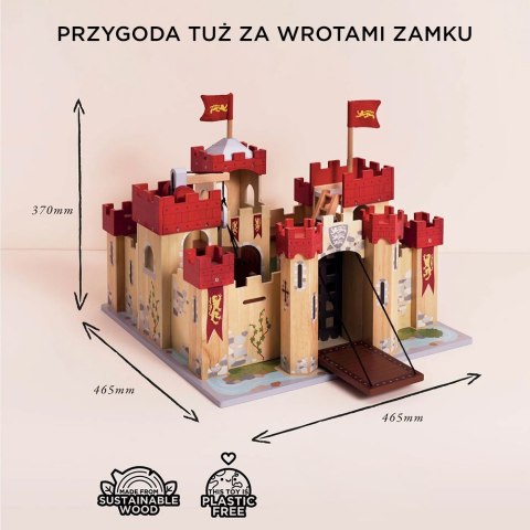 Drewniany zamek Lionheart, zabawka dla dzieci, domek dla lalek, Le Toy Van