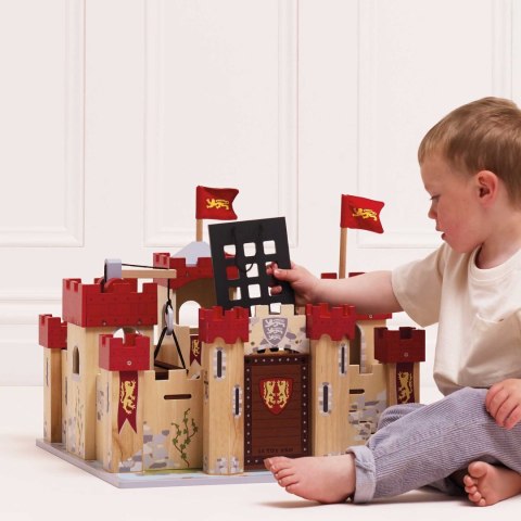 Drewniany zamek Lionheart, zabawka dla dzieci, domek dla lalek, Le Toy Van