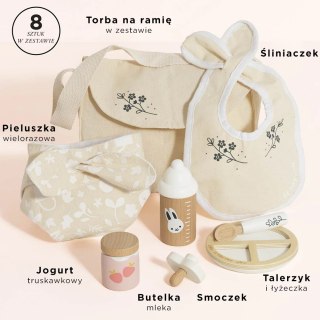 Drewniany zestaw do karmienia lalek, zabawa lalkami, dla dzieci, Le Toy Van